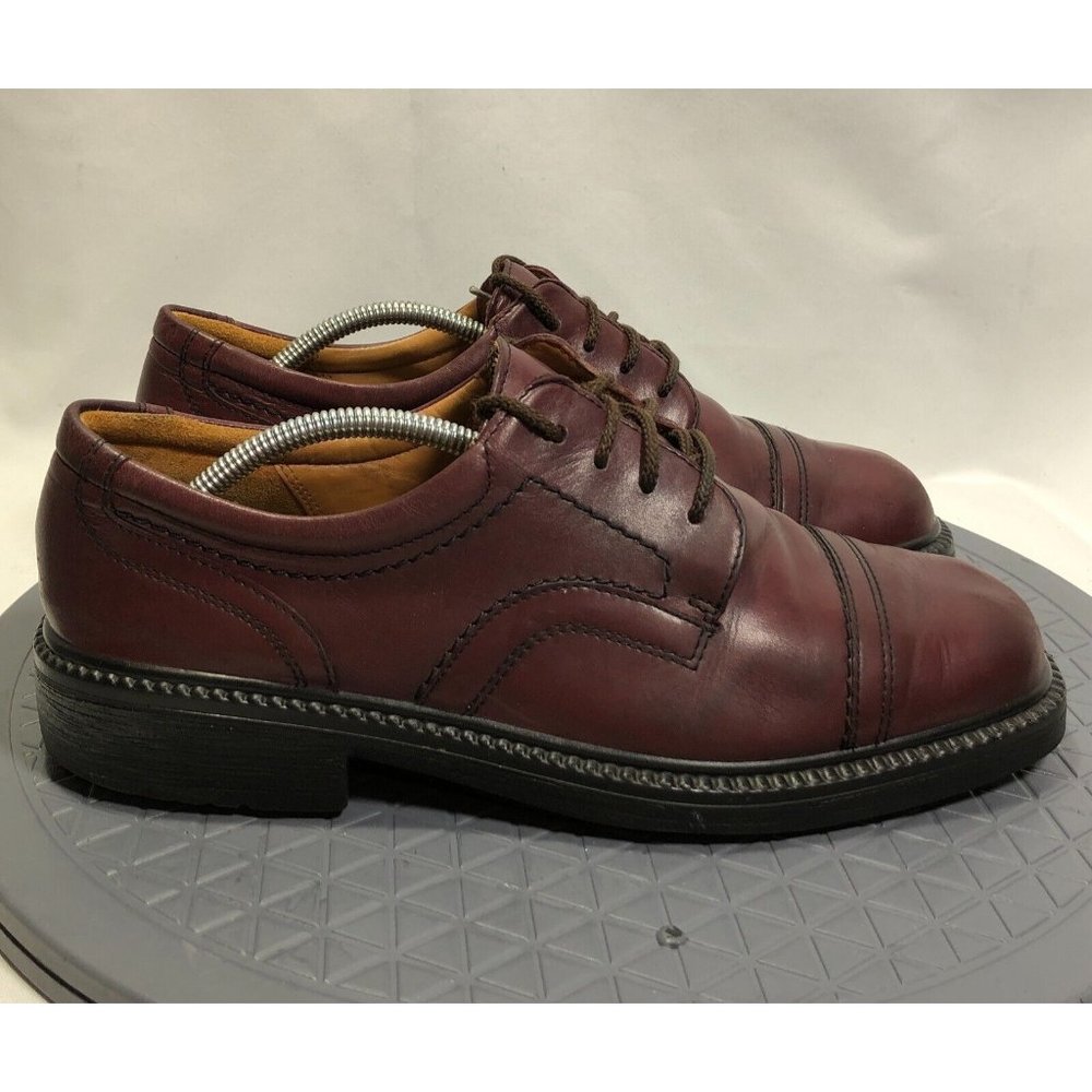 ECCO Comfort Mens Shoes Size 8 Brown Leather Lace up Casual Dress